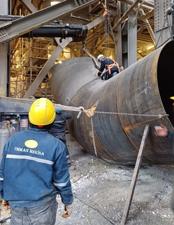 Kapasite Artırımı Büyük Çaplı Gaz Kanalları Borulama Montajı